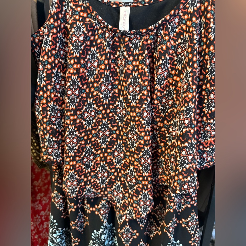 Xhilaration Black and Orange Mini Dress - Picture 4 of 4